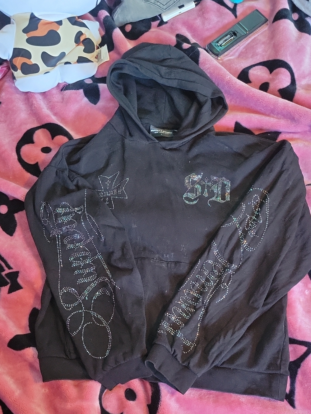Supply And Demand Rhinestone Hoodie